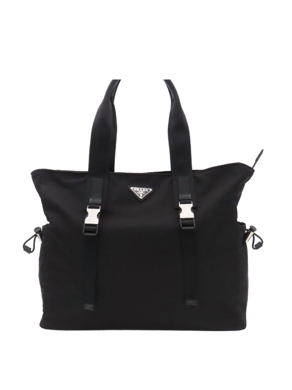 Prada Tote Tessuto Shoulder Bag Black Nero Nylon
